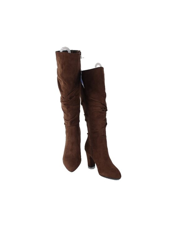 White Mountain Shoes - White Mountain Boots Sz 9M Brown Textile Man Made Calf 3.5" Boots